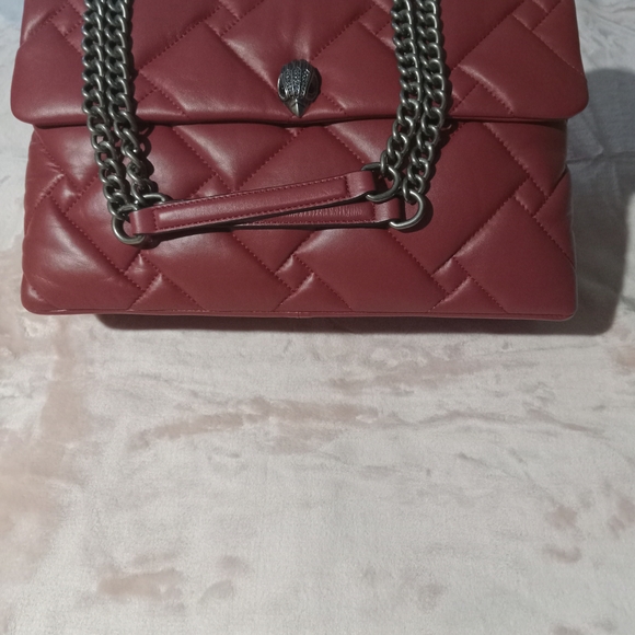 Kurt Geiger Red Quilted Shoulder Bag - Picture 3 of 9